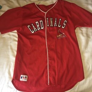 cardinals jersey button top